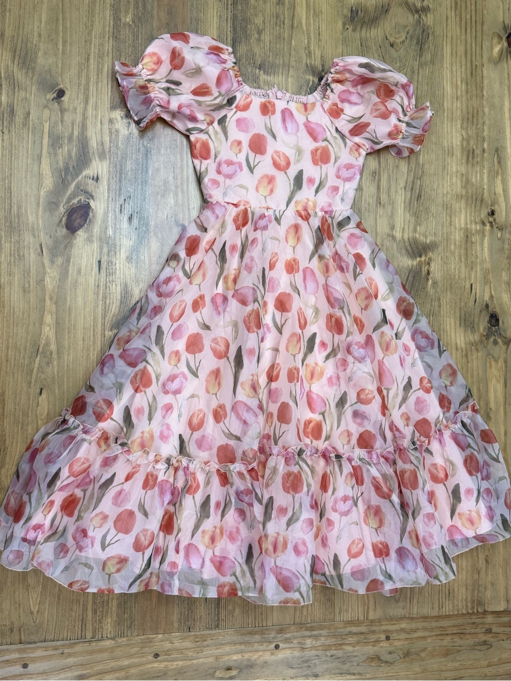 IVY CITY CO Girls Wonderland Tulips Floral Gown Dress - Picture 2 of 10